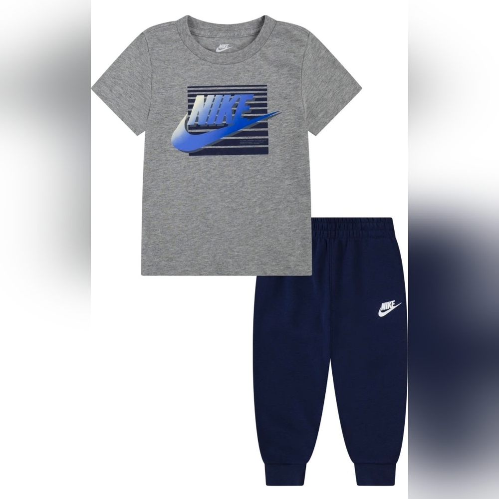 Boys NIKE size 5T Shirt & Joggers Pants 2 Piece Set Blue : NWT